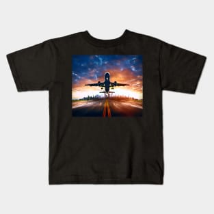 Take Off (Plane Leaving the city) Kids T-Shirt